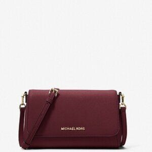 MICHAEL KORS MEDIUM SAFFIANO LEATHER CONVERTIBLE CROSSBODY BAG